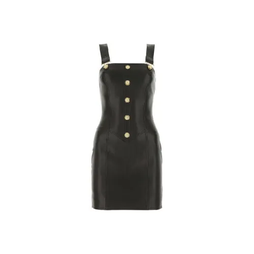 BALMAIN FW21 Slip Платье Женское Черное