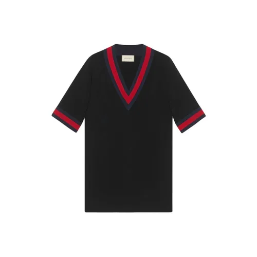 GUCCI Длинное платье с длинными рукавами женское черное