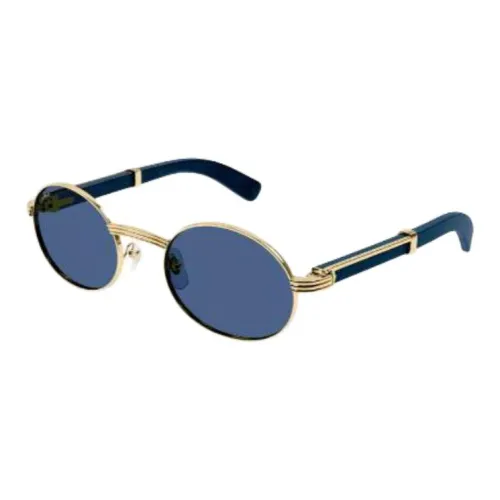 Cartier Круглые Солнцезащитные очки Мужские Золотые