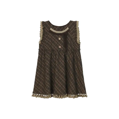 SNBL Короткий рукав Платье Женское Коричневое