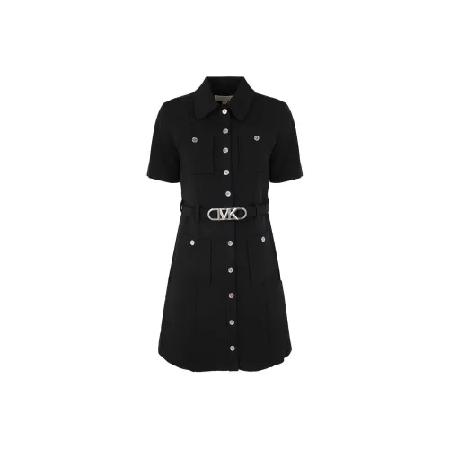 MICHAEL KORS SS23 Короткий рукав Платье Женское Черное