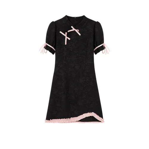 Sato Supun Короткий рукав Платье Женское