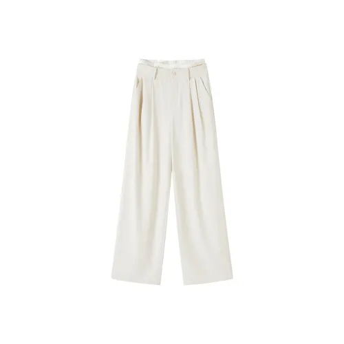 XIANGYING Повседневные брюки Женские Экрю