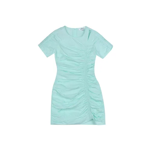 Leather Cat Нерегулярное платье зеленого цвета