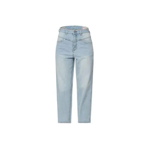 EVISU SS22 Джинсы Женские Светло-Синий