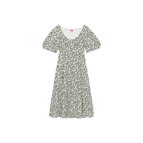 KENZO Многоцветные Женские Короткие Платья с Рукавами