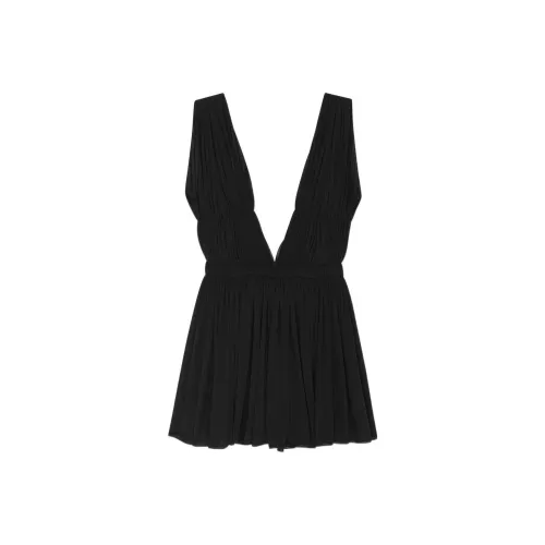 SAINT LAURENT Без рукавов Платье Женское Черное