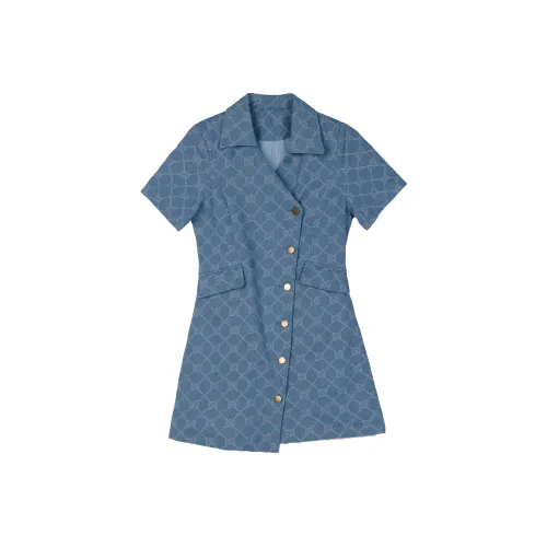 Leather Cat Женские Платья с Короткими Рукавами