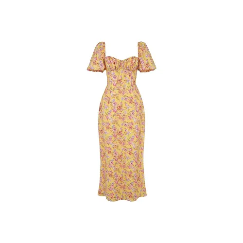 HOUSE OF CB Короткий рукав Платье Женское Масляный с принтом Масляный с принтом