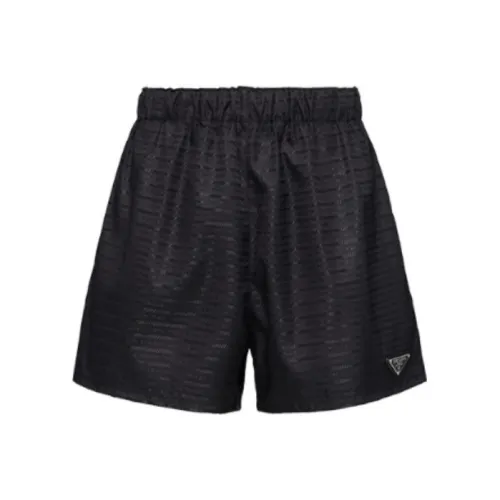 PRADA RE Нейлон FW22 Повседневные шорты Женские Черный