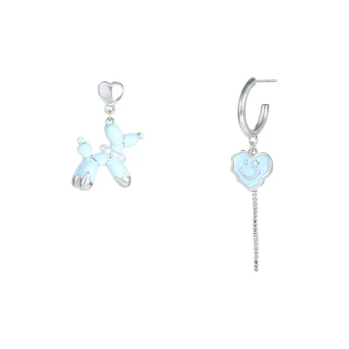 Серьги с камнями "Кончик пальца" из меди женские