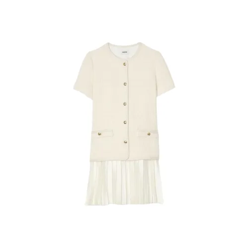 Sandro Короткий рукав Платье Женское Естественный