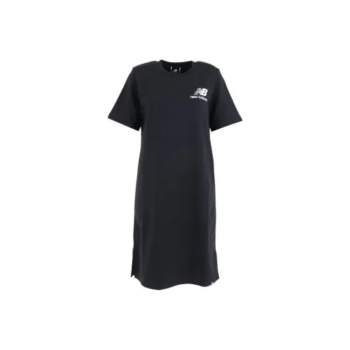 New Balance Black Женские Короткие Платья с Рукавами