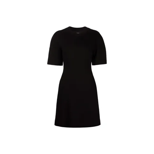 Alexander McQueen Black Женские Короткие Платья с Рукавами