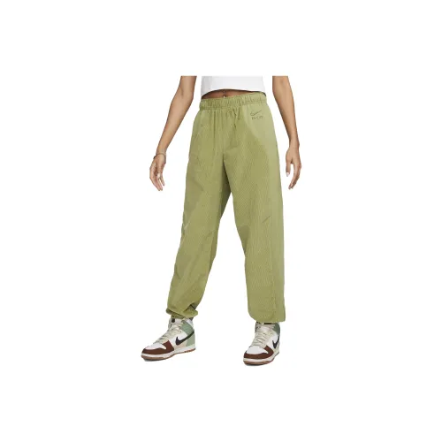 NIKE Оливковые Женские Вязаные Тренировочные Брюки