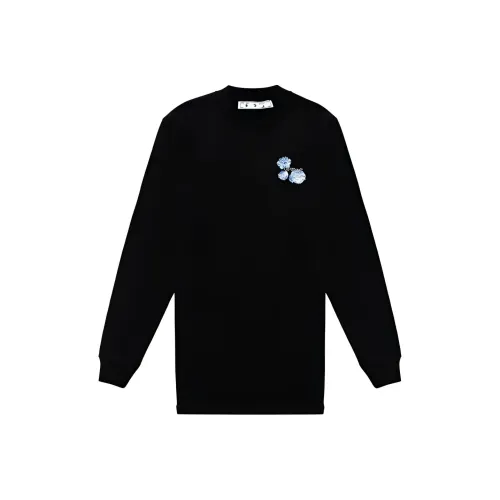 Off Белый FW21 Черный Женские Длинные Платья с Рукавами