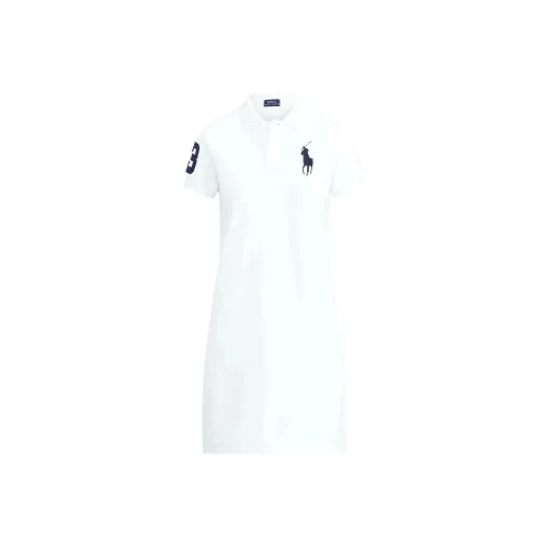 Polo Ralph Lauren Короткий рукав Платье Женское Белое
