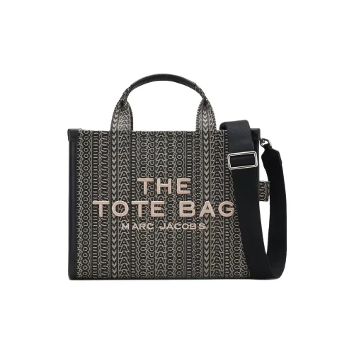 MARC JACOBS Жаккардовая ткань Тоут Сумка Сумка для покупок Сумка через плечо Сумка среднего размера Женская Черная и Серая