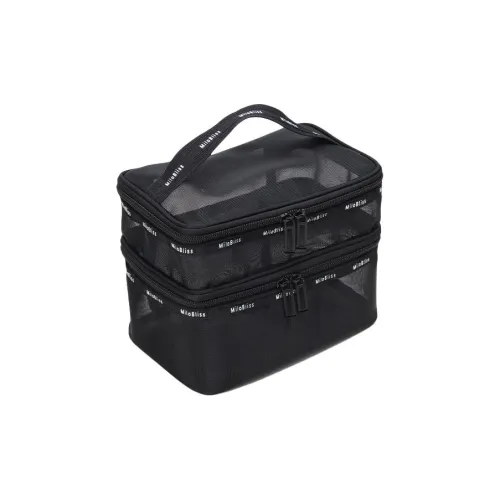 MILO BLISS Двойной слой Дизайн Марля Буква Портативный Косметичка для хранения Портативный