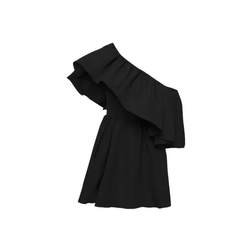 Alexander McQueen Короткий рукав Платье Женское Черное