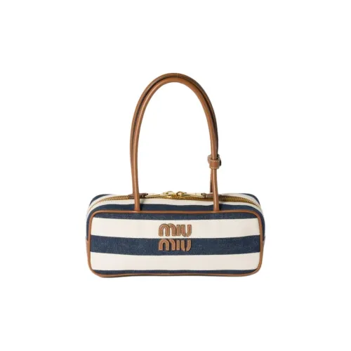 MIU MIU Beau Телячья кожа Сумка через плечо Женская Синяя и Белая