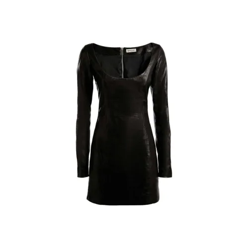 BALLY SS24 Кожа Длинная Юбка Женская Черная