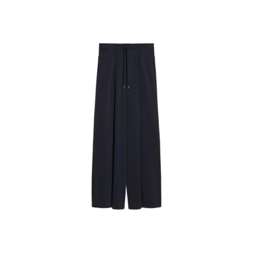 WEEKEND MaxMara Romagna Коллекция Джерси Шнур Брюки Повседневные Брюки Женские Морской Синий