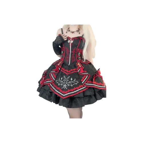 Черно-красные женские слиплатья