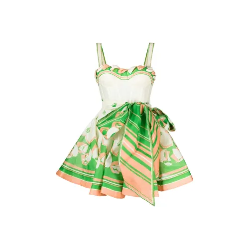 Zimmermann Slip Платье Женское Зеленое