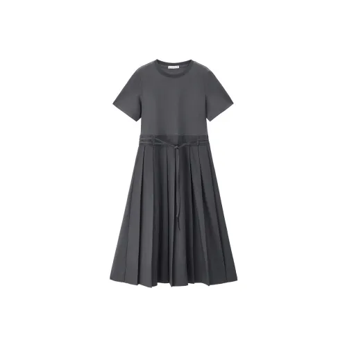 Giordano 05 Цвет селадона Женские Короткие Платья с Рукавами