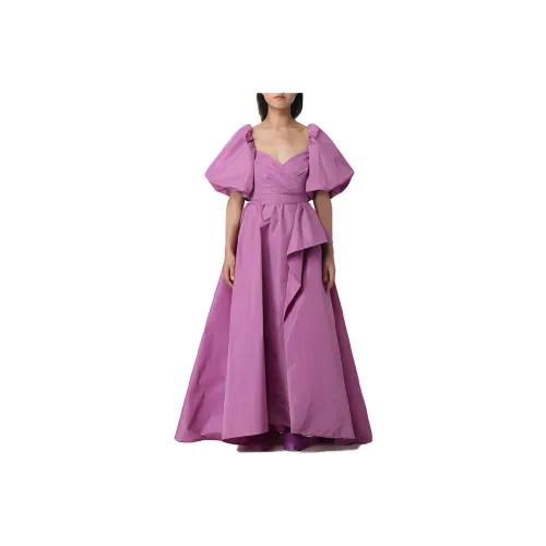PINKO Фиолетовые Женские Короткие Платья с Рукавами