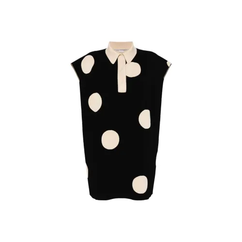 STELLA MCCARTNEY Black Женские Короткие Платья с Рукавами