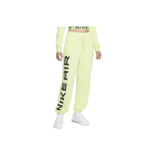NIKE Лаймово-зеленые Женские Вязаные Тренировочные Брюки
