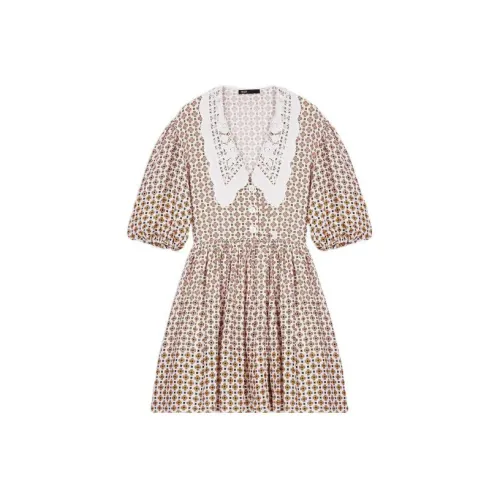Maje Короткий рукав Платье Женское Многоцветное