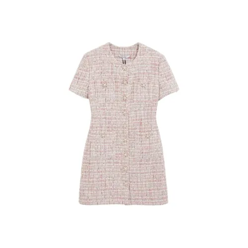 BEBE Розовые Женские Платья с Короткими Рукавами