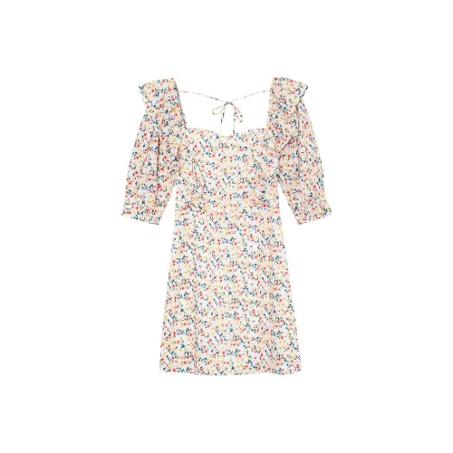 Hush Puppies Короткий рукав Платье Женское Красное Белое