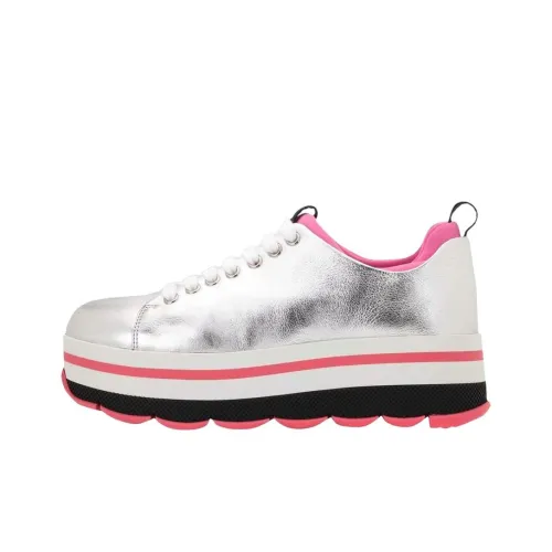 PRADA Серебряный Бегония Низкий Топ Повседневная Обувь Женская Серебряный