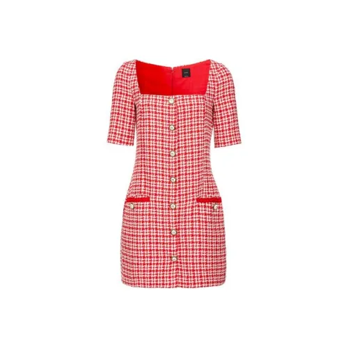 PINKO Red Женские Короткие Платья с Рукавами