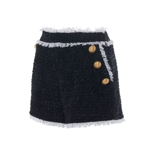 BALMAIN Черные Женские Повседневные Шорты