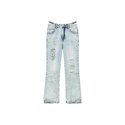 CHUU Светло-синий деним женские джинсы