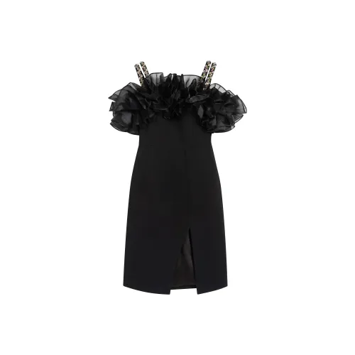 MASION WESTER SS22 Платье без бретелек Черное