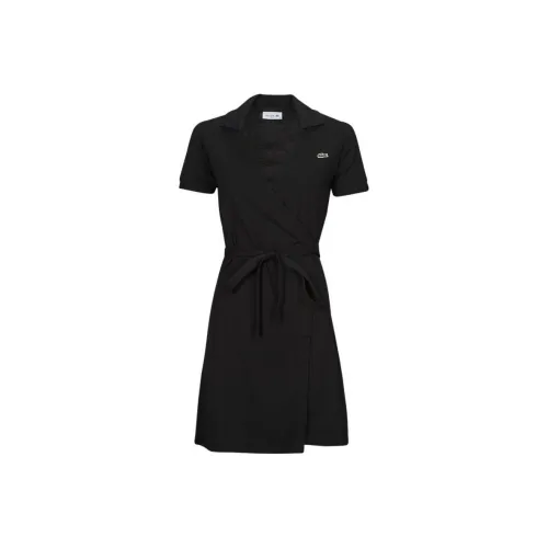 LACOSTE Collaboration Короткое платье с короткими рукавами женское черное
