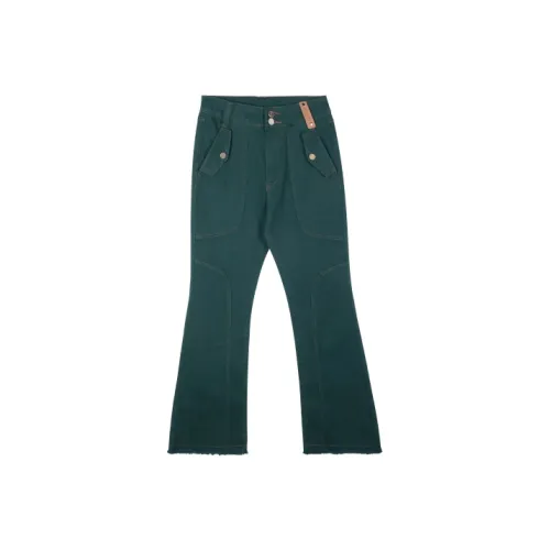 BEERBRO Зеленые Женские Джинсы