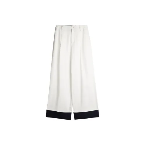 ELLE Повседневные брюки Женские Белые