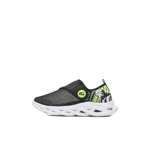 ERKE KIDS Противоскользящие Износостойкие Дышащие Низкие Беговые Кроссовки Черные Зеленые Детские