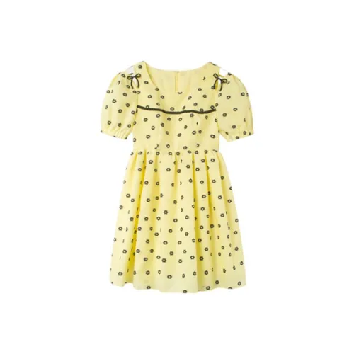 ITIB x Namas Miyo A Линия Юбка Платье Желтый