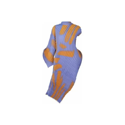 ISSEY MIYAKE Короткий рукав Платье Женское Синий