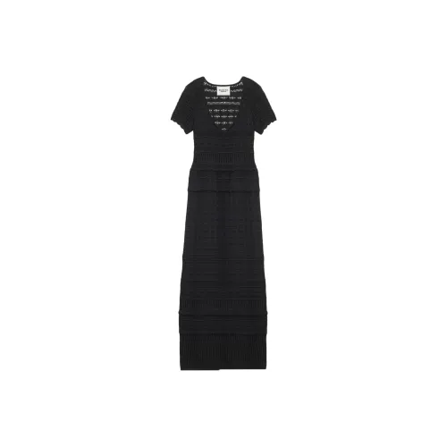 ISABEL MARANT ETOILE SS25 Короткий рукав Платье Женское Черное