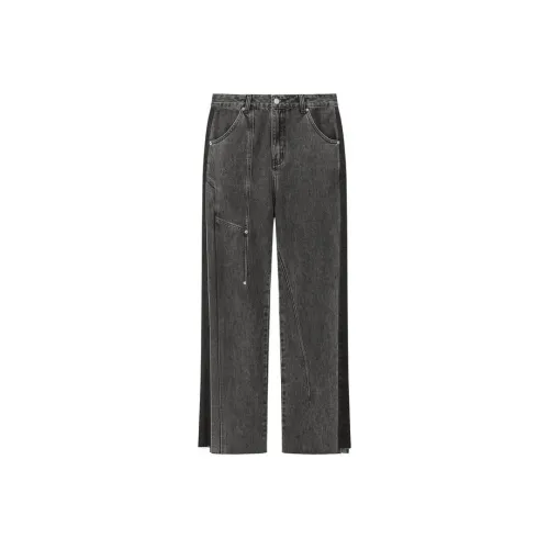 NO ONE ELSE Джинсы Унисекс Темно-серый