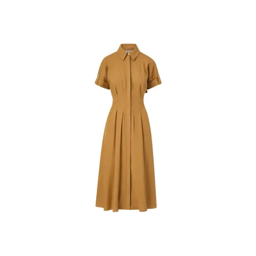 Veronica Beard SS24 Короткое платье с короткими рукавами женское цвет пустыня хаки